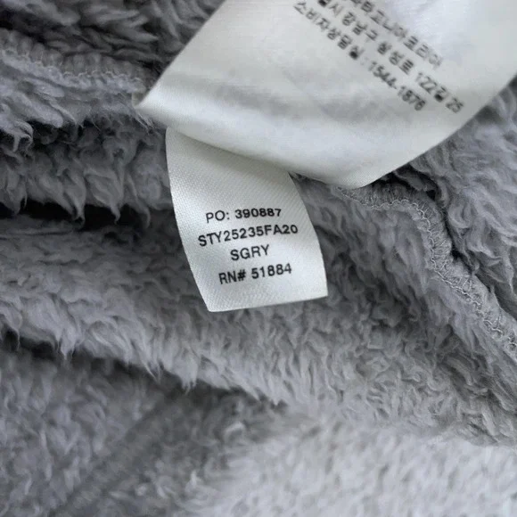 Patagonia Los Gatos 1/4-Zip Pullover Women Small Gray Sherpa Soft Warm High Pile - Picture 9 of 9